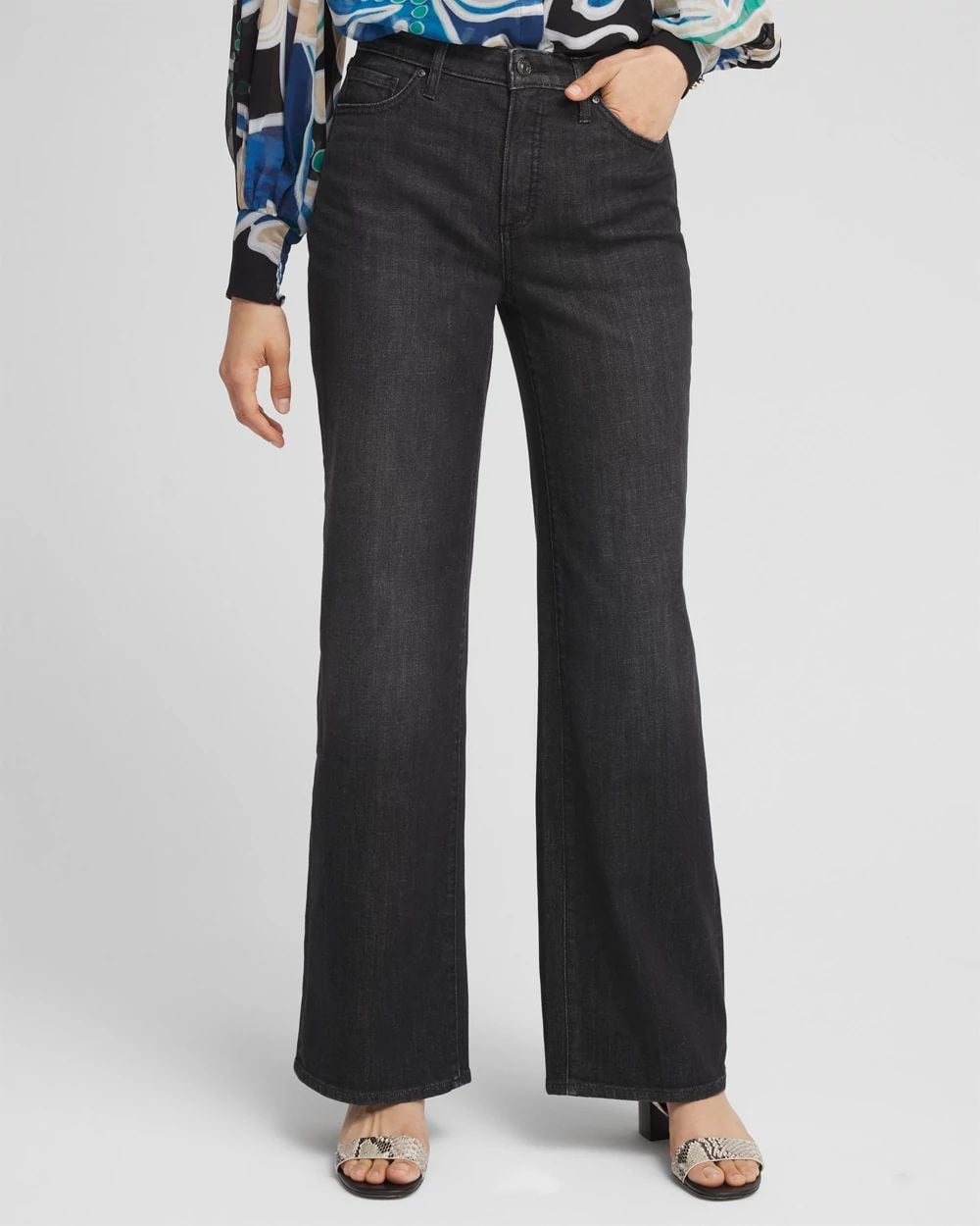 chico High-Rise Wide-Leg Frayed Jeans | Chico's